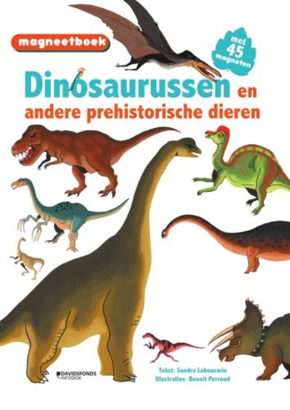 Omslag van boek: Magneetboek Dinosaurussen (en andere prehistorische dieren)