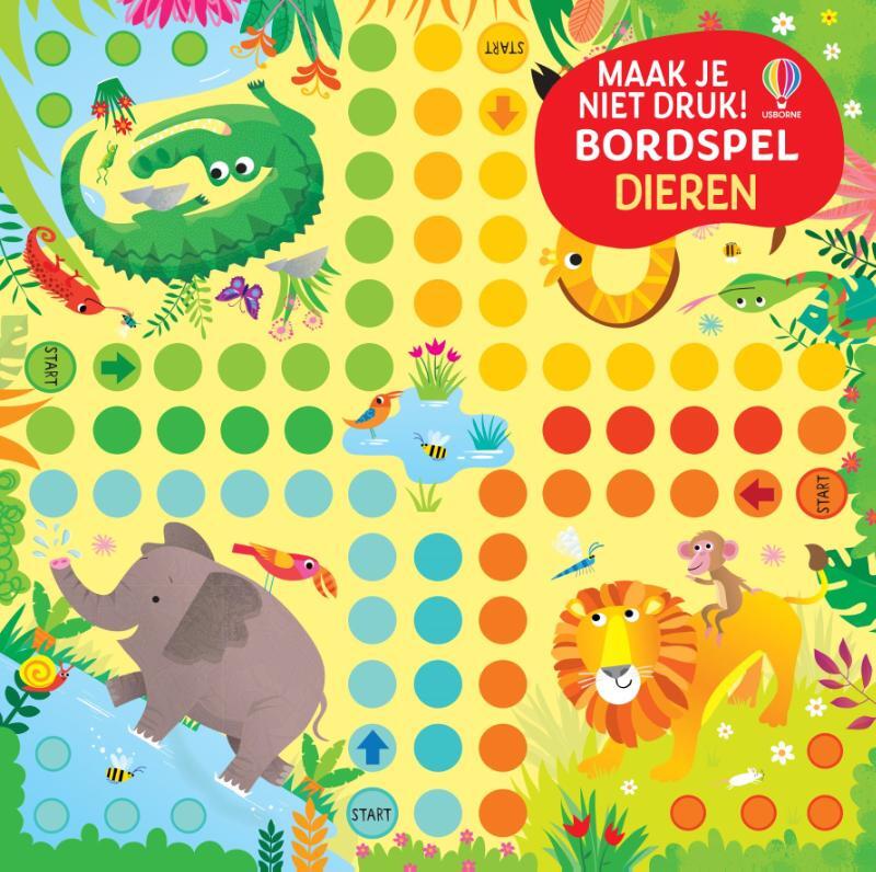 Omslag van boek: Maak je niet druk! Bordspel Dieren