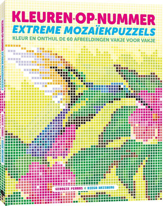 Omslag van boek: Kleuren-op-nummer: extreme mozaïekpuzzels