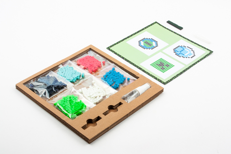 Minecraft Pixelart met waterparels 3
