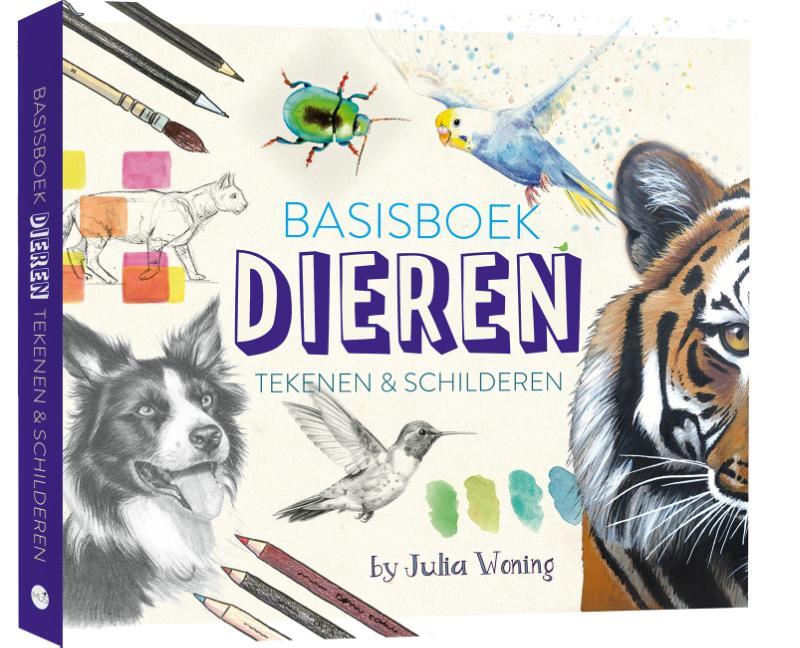 Omslag van boek: Basisboek dieren tekenen & schilderen