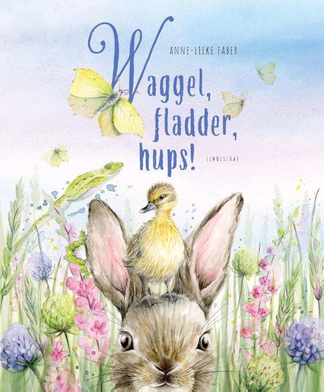 Omslag van boek: Waggel, fladder, hups!