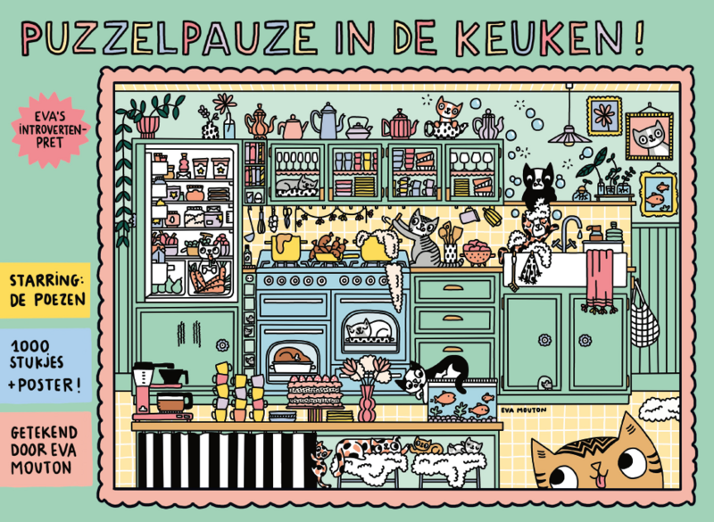 Omslag van boek: Eva's introvertenpret: Puzzelpauze in de keuken
