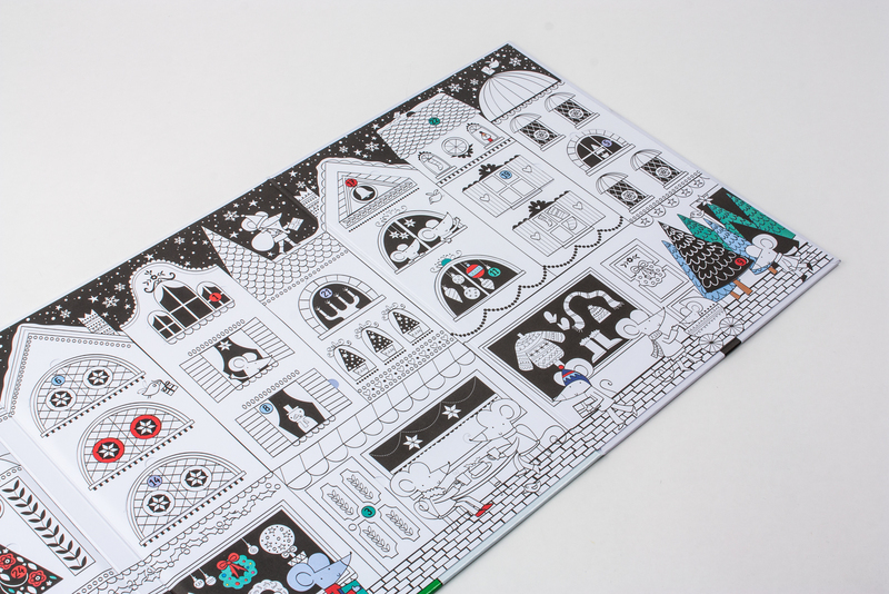 Adventskalender om in te kleuren 4