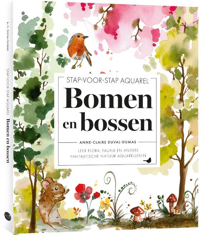 Omslag van boek: Stap-voor-stap-aquarel: Bomen en bossen