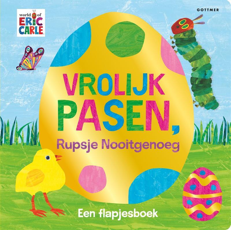 Omslag van boek: Vrolijk Pasen, Rupsje Nooitgenoeg