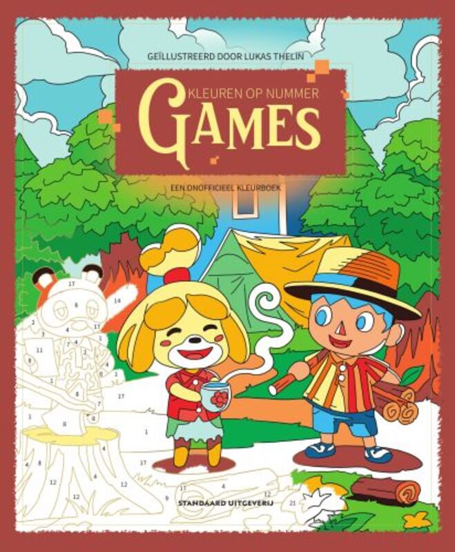 Omslag van boek: Kleuren op nummer - games