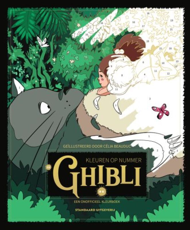 Omslag van boek: Kleuren op nummer - Ghibli