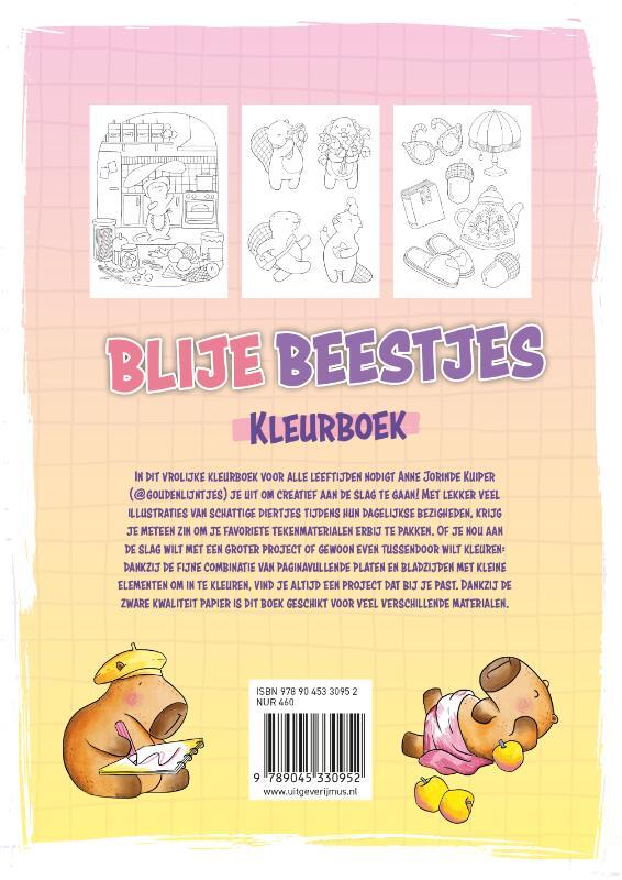 Gouden Lijntjes Blije Beestjes kleurboek 2