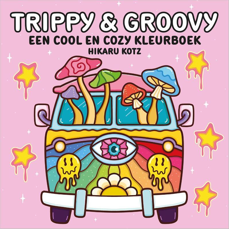 Omslag van boek: Trippy & Groovy – een cool en cozy kleurboek