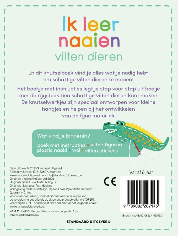 Ik leer naaien: vilten dieren 2