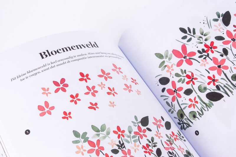 Stap-voor-stap aquarel: Bloemen 6