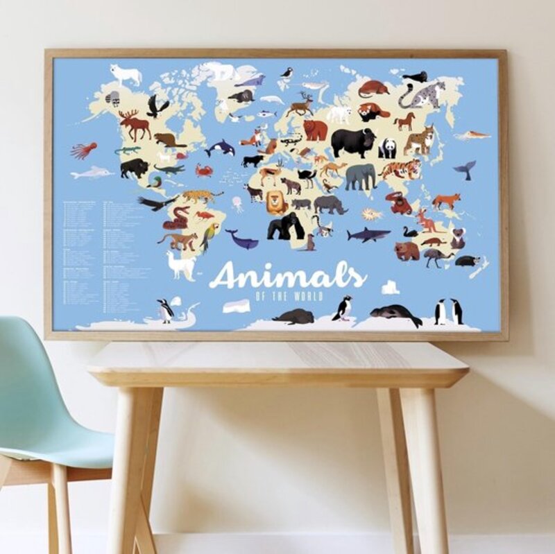 Dieren van de wereld - 59 herbruikbare stickers 3