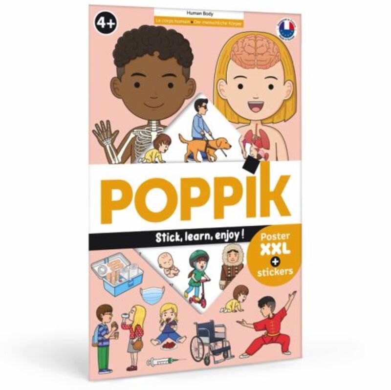 Omslag van boek: Menselijk lichaam - 48 herbruikbare stickers