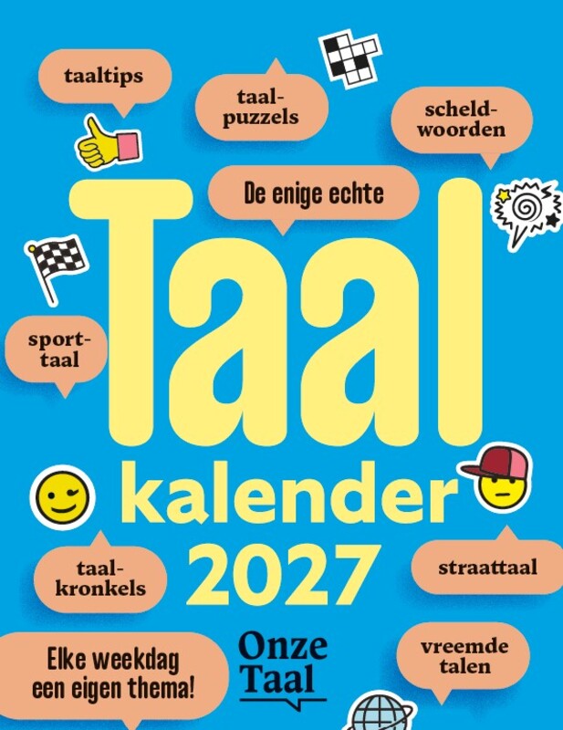 Omslag van boek: Onze Taal Taalkalender 2027