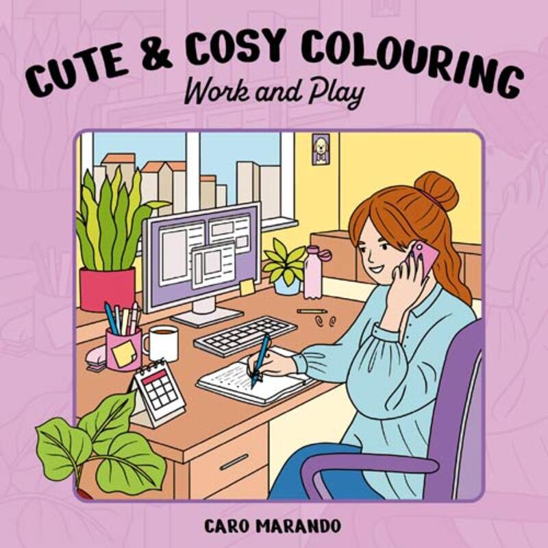 Omslag van boek: Cute & cosy colouring. Work and play