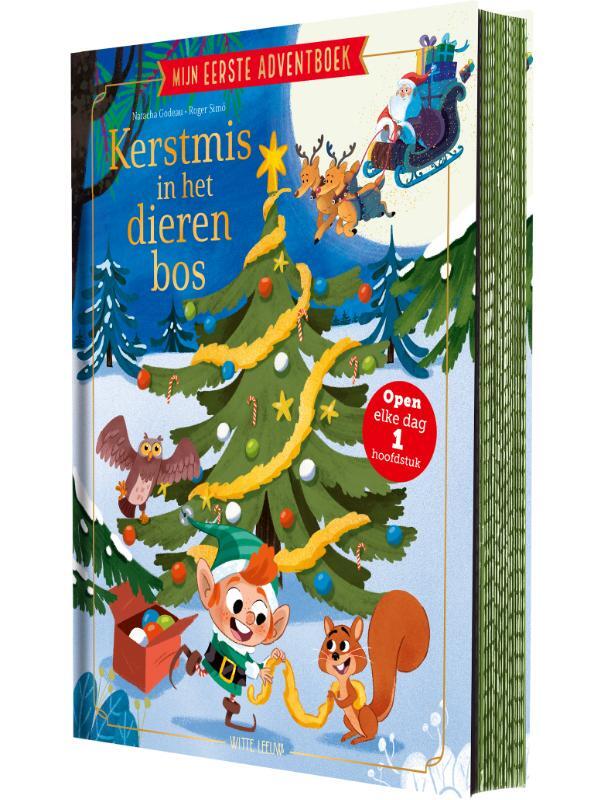 Omslag van boek: Mijn eerste adventboek - Kerstmis in het dierenbos