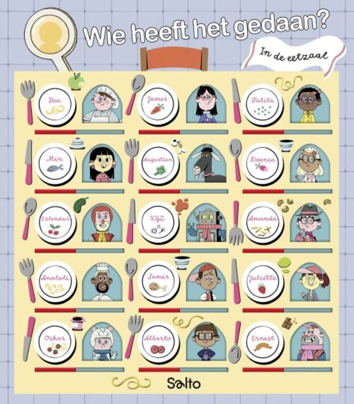 Omslag van boek: Wie heeft het gedaan? In de eetzaal