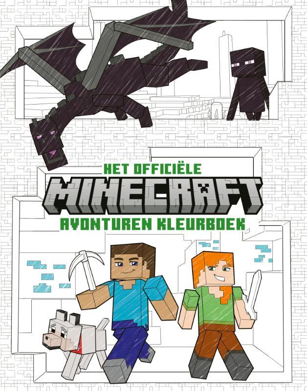 Omslag van boek: Het officiële Minecraft avonturen kleurboek