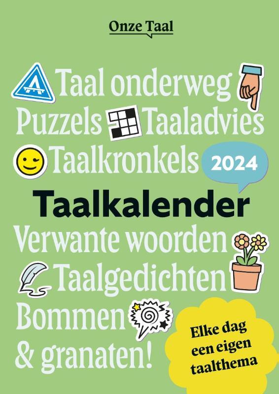 Omslag van boek: 2024Onze Taal Taalkalender