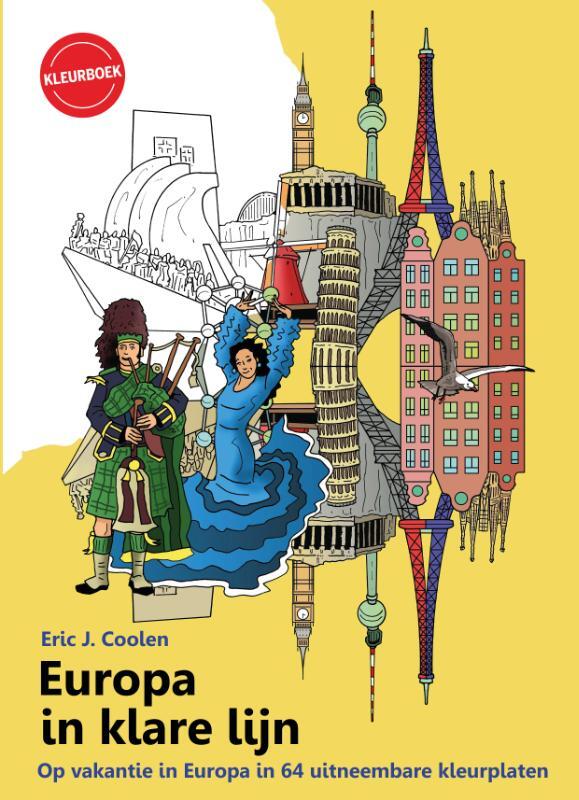 Omslag van boek: Europa in klare lijn kleurboek