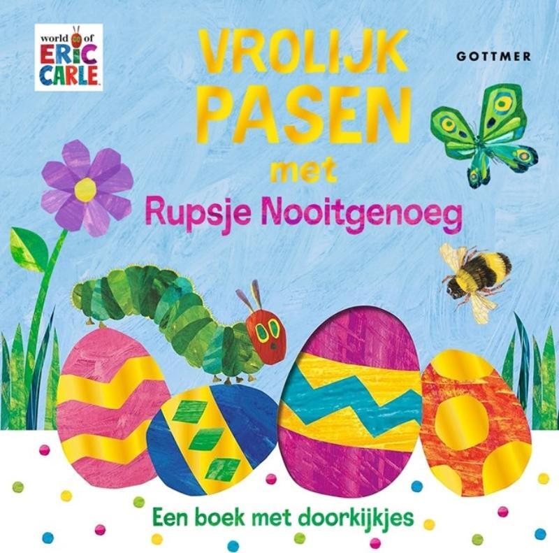 Omslag van boek: Vrolijk Pasen met Rupsje Nooitgenoeg