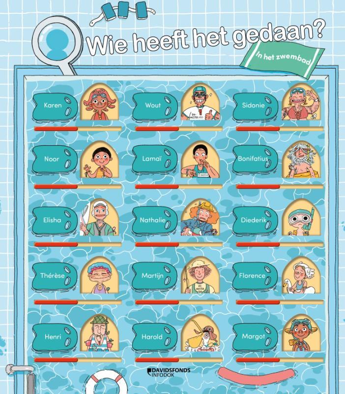 Omslag van boek: Wie heeft het gedaan? In het zwembad